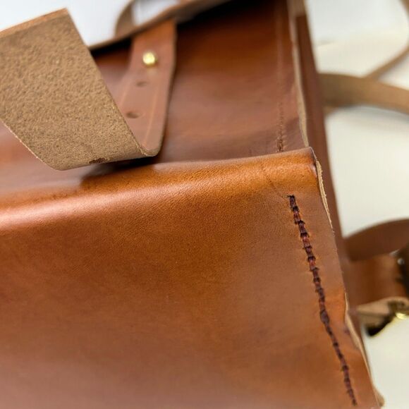 Mifland Standard Rucksack USA Made Full Leather Backpack Tan Oil Copper Bag - Picture 8 of 13